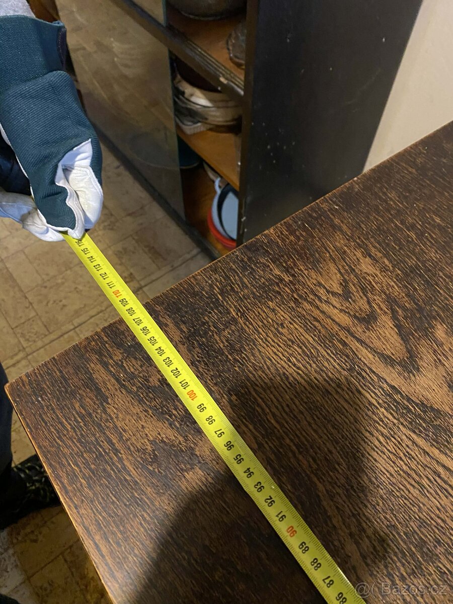 Masivní stůl hnědá rozkládací - 5