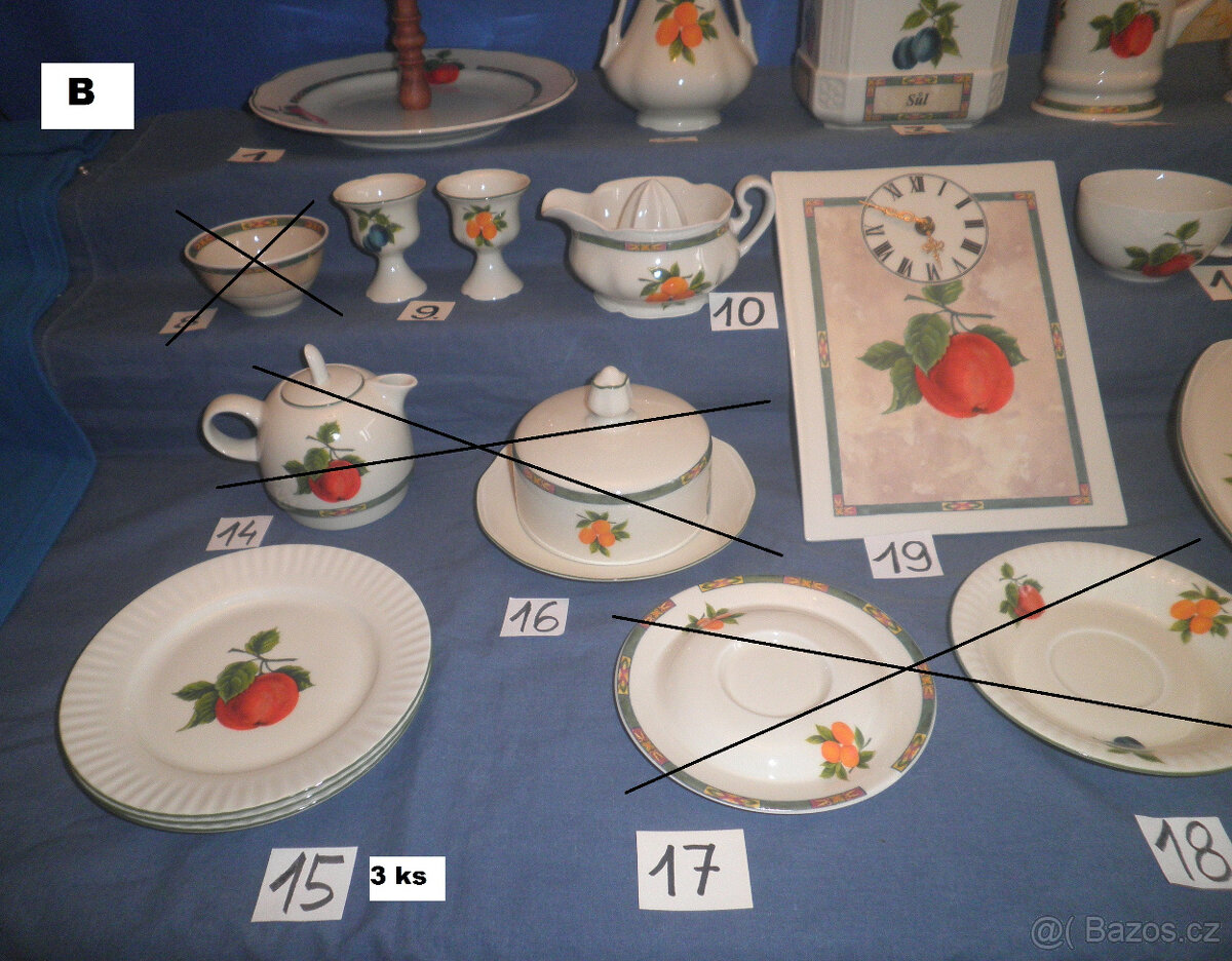 Porcelán Leander - dekor ovoce - 5