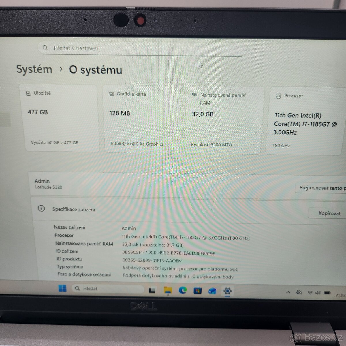 Dell Latitude 5320 /i7_11.gen/ Dotyk.VA/512GB/32GB - 5