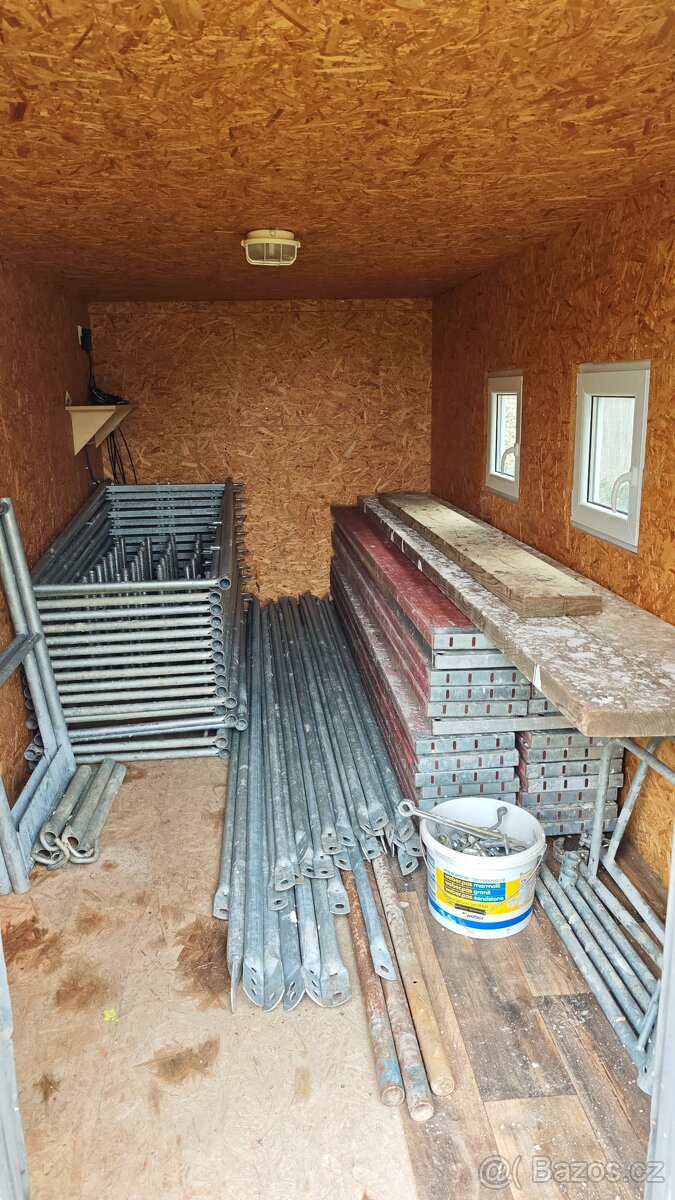 Stavební buňka na nosič kontejnerů + lešení 123m2 - 5