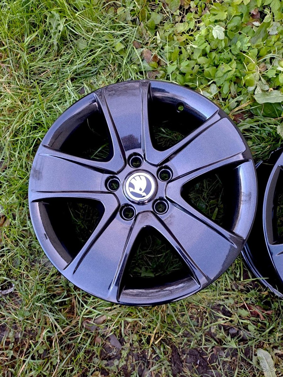 Alu kola 5x112 originál Škoda R16 - 5