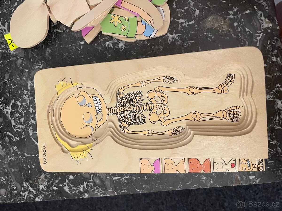 Dřevěná skládačka panenka Beleduc - 5