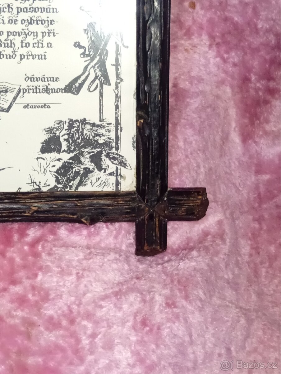 STAROŽITNÝ RÁMEČEK SE SKLEM 32 x 25 cm - 5