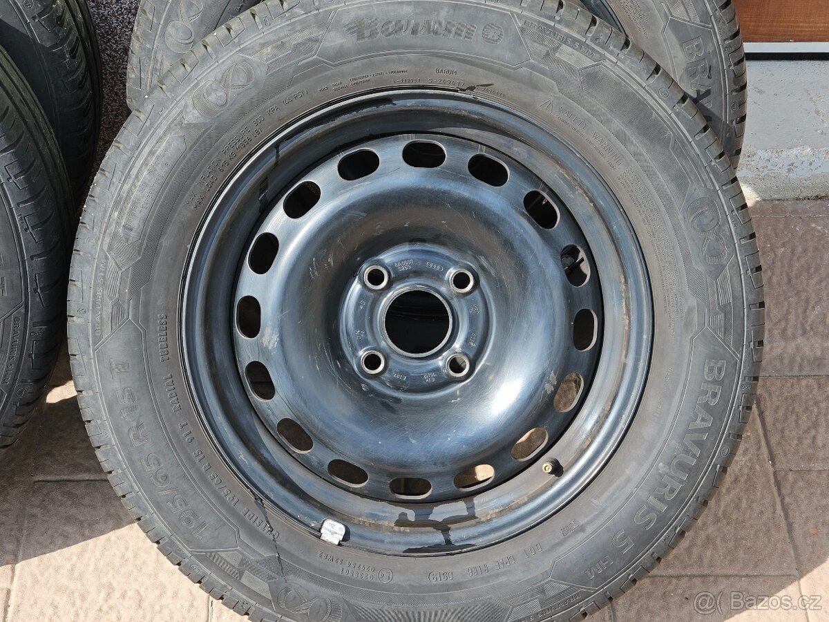 Letní kola 195/65 R15 + disky Audi 4×108, ET37 - 5