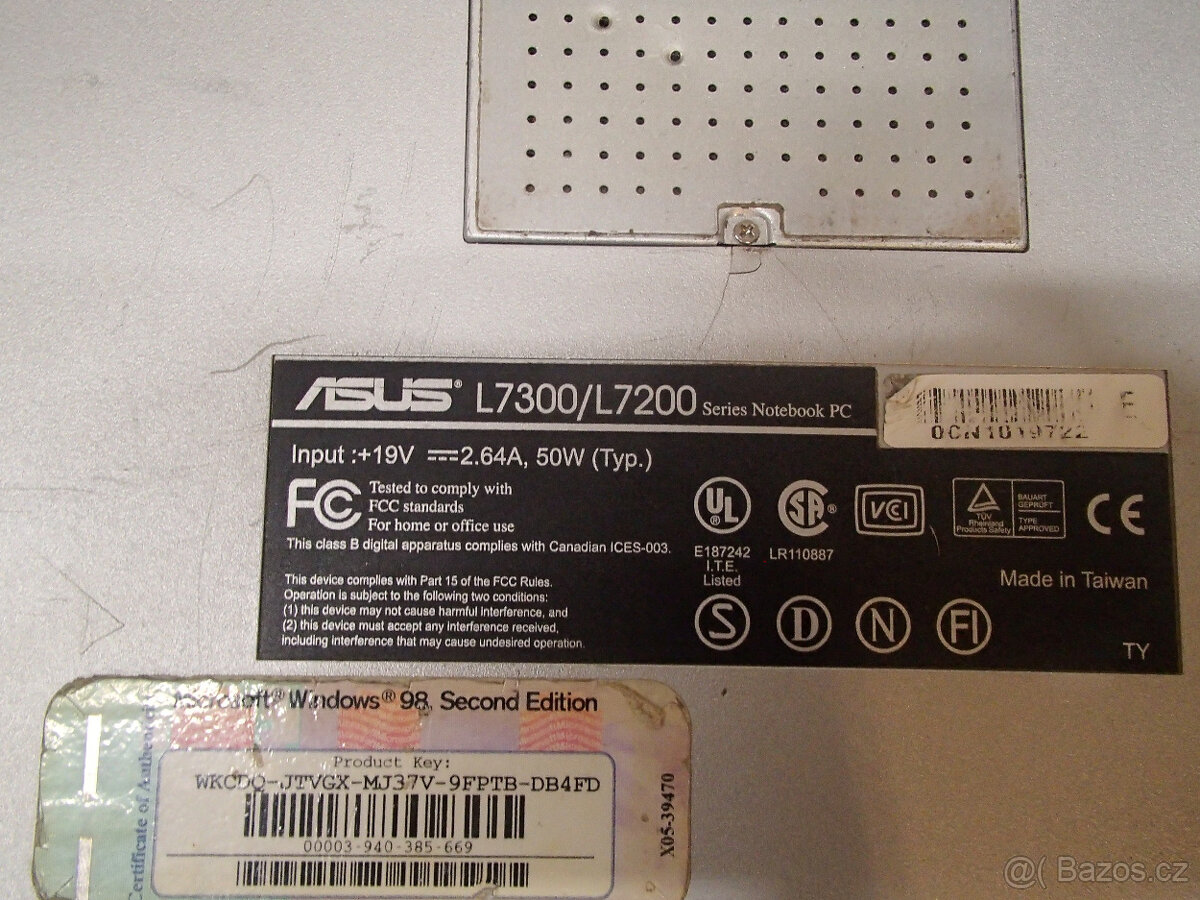 Notebook ASUS L7300 historický - 5