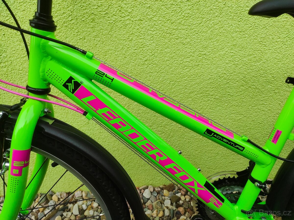 Značkové dětské kolo LEADER FOX 24" (ZELENÁ) - 5