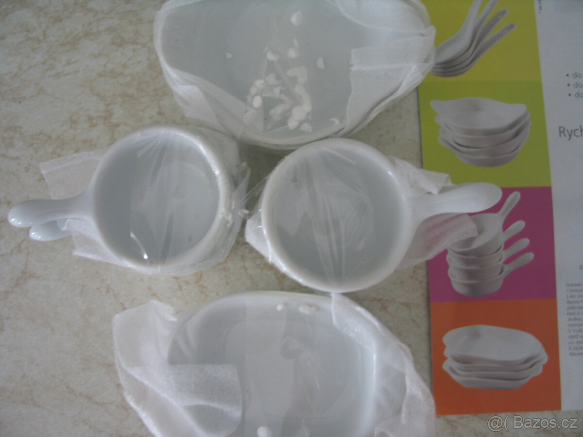 Porcelánové servírovací minimističky 24 kusů - 5