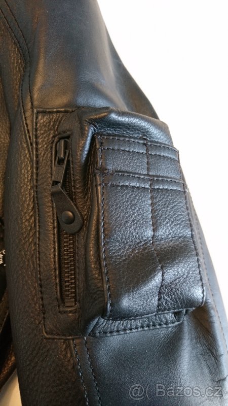 Pánská kožená bunda KADOYA New Concepter, černá, vel.S - 5