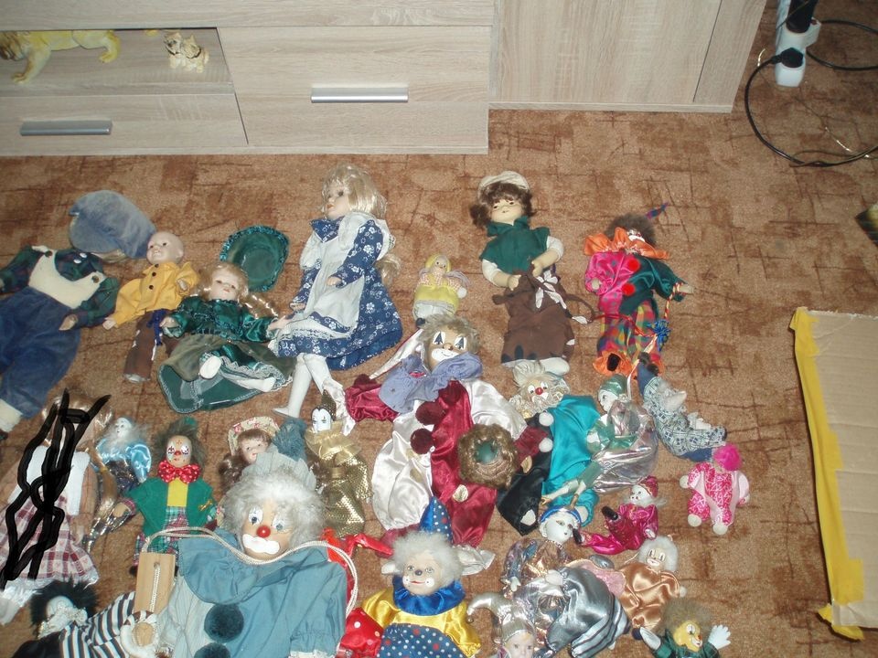cca 30 kusů panenky a klauni porcelánová hlava -viz foto- ce - 5