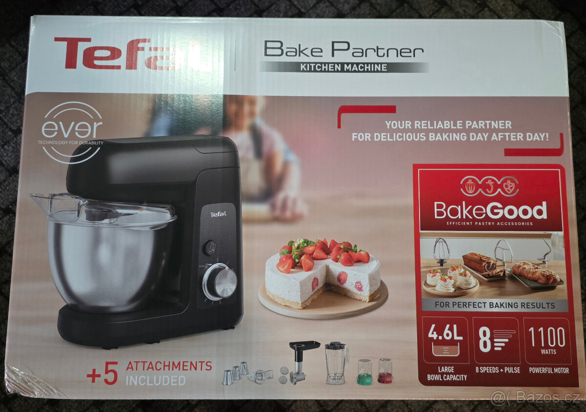 Černý kuchyňský robot Tefal Bake Partner NOVÝ - 5