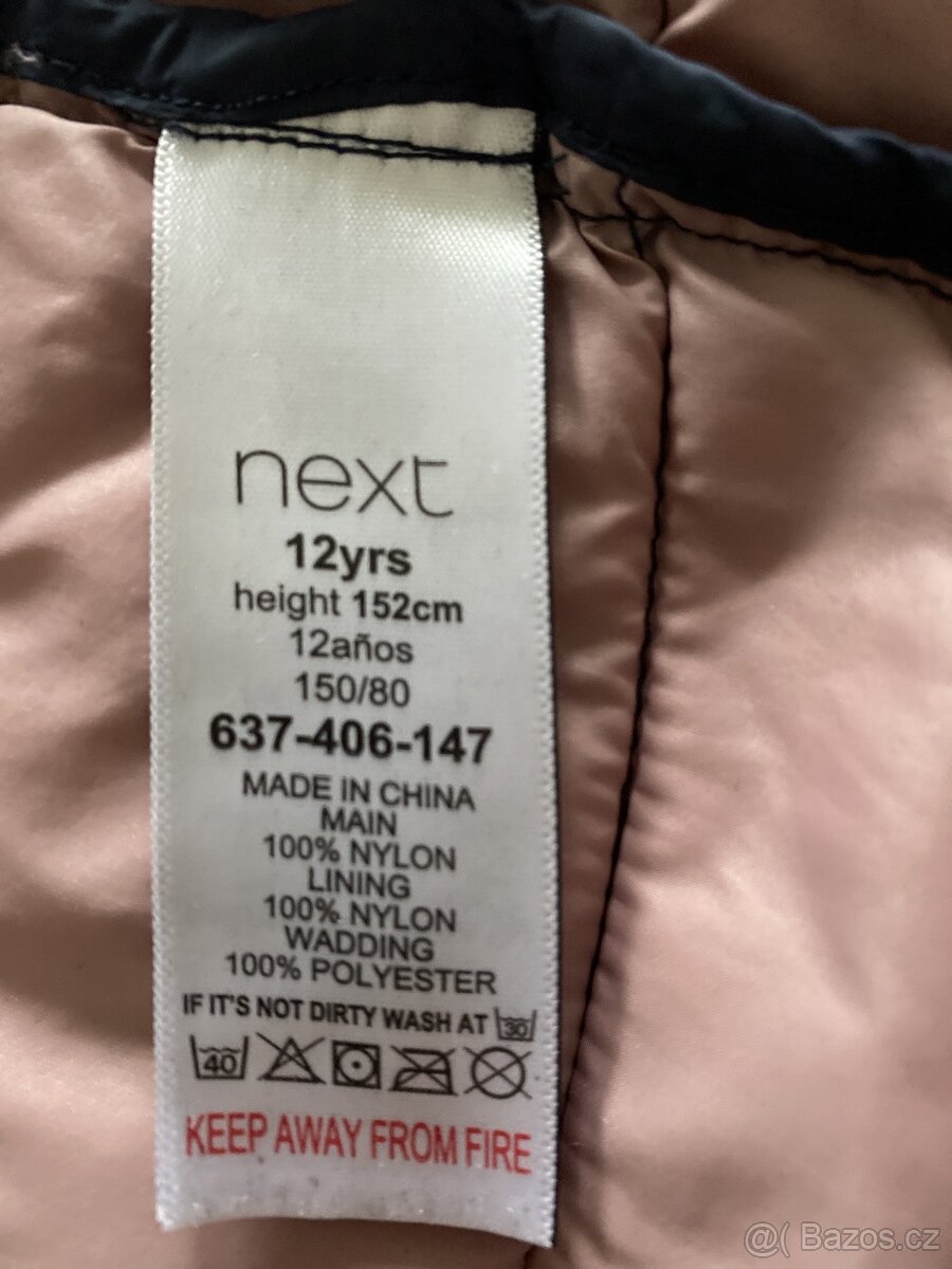prodloužena bunda Next vel. 152 - 5