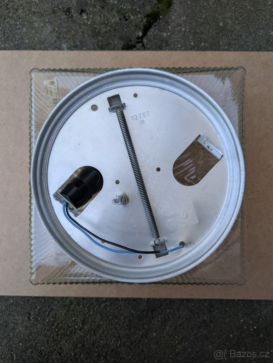 Retro skleněné hranaté nástěnné světlo, lustr - 5