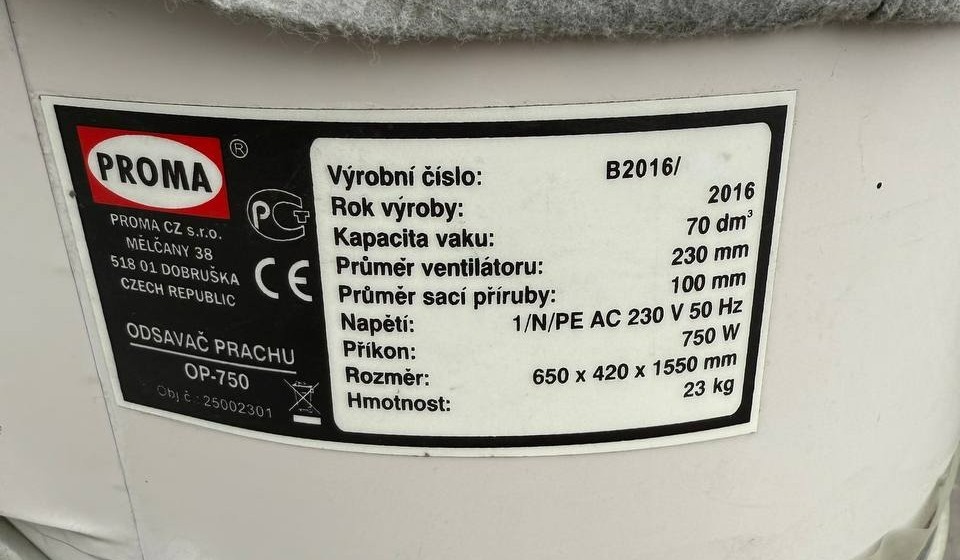 Odsavač prachu Proma OP-750 - 5