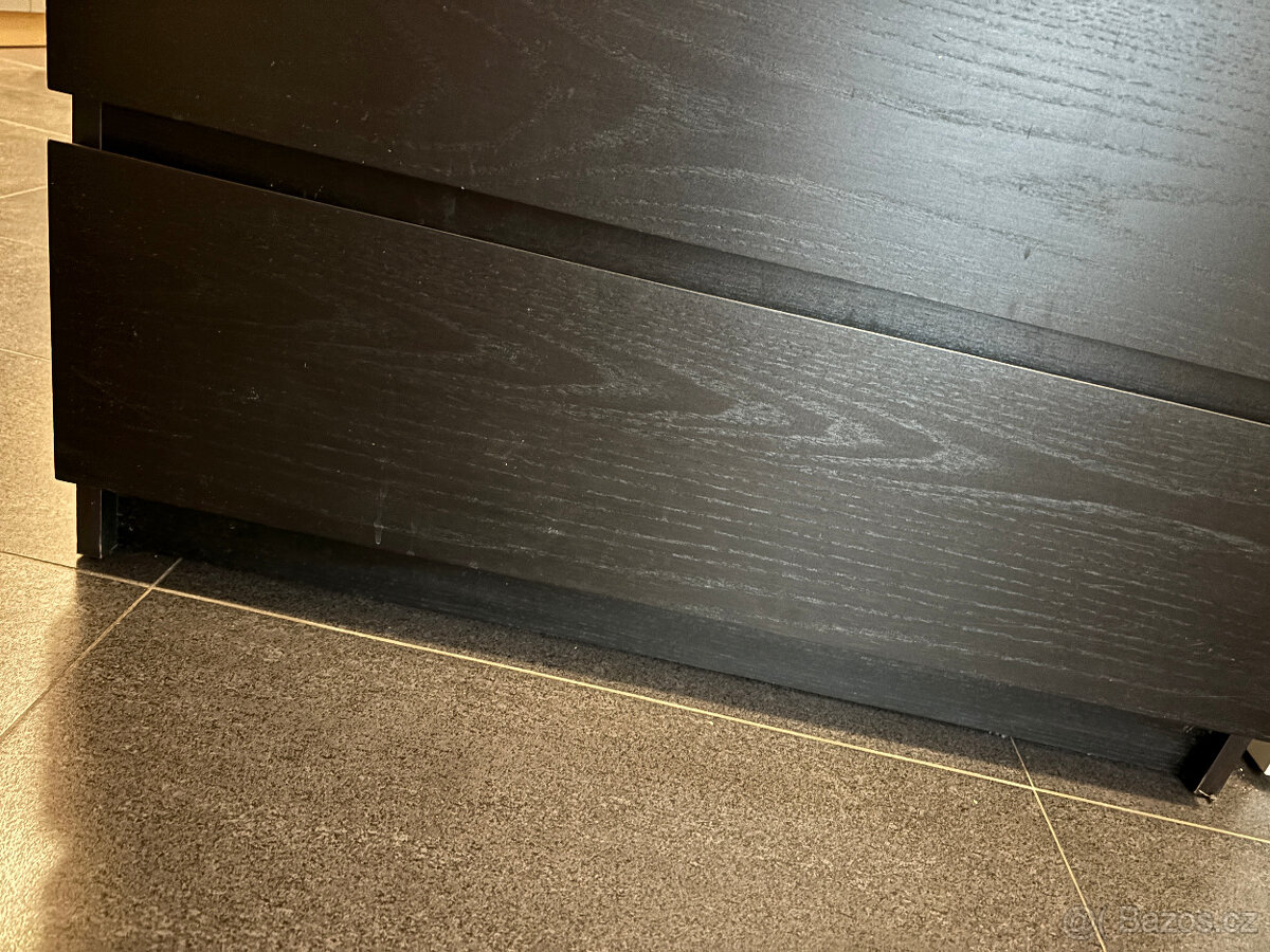 IKEA MALM komoda se 3 zásuvkami, černohnědá, 80×78 - 5