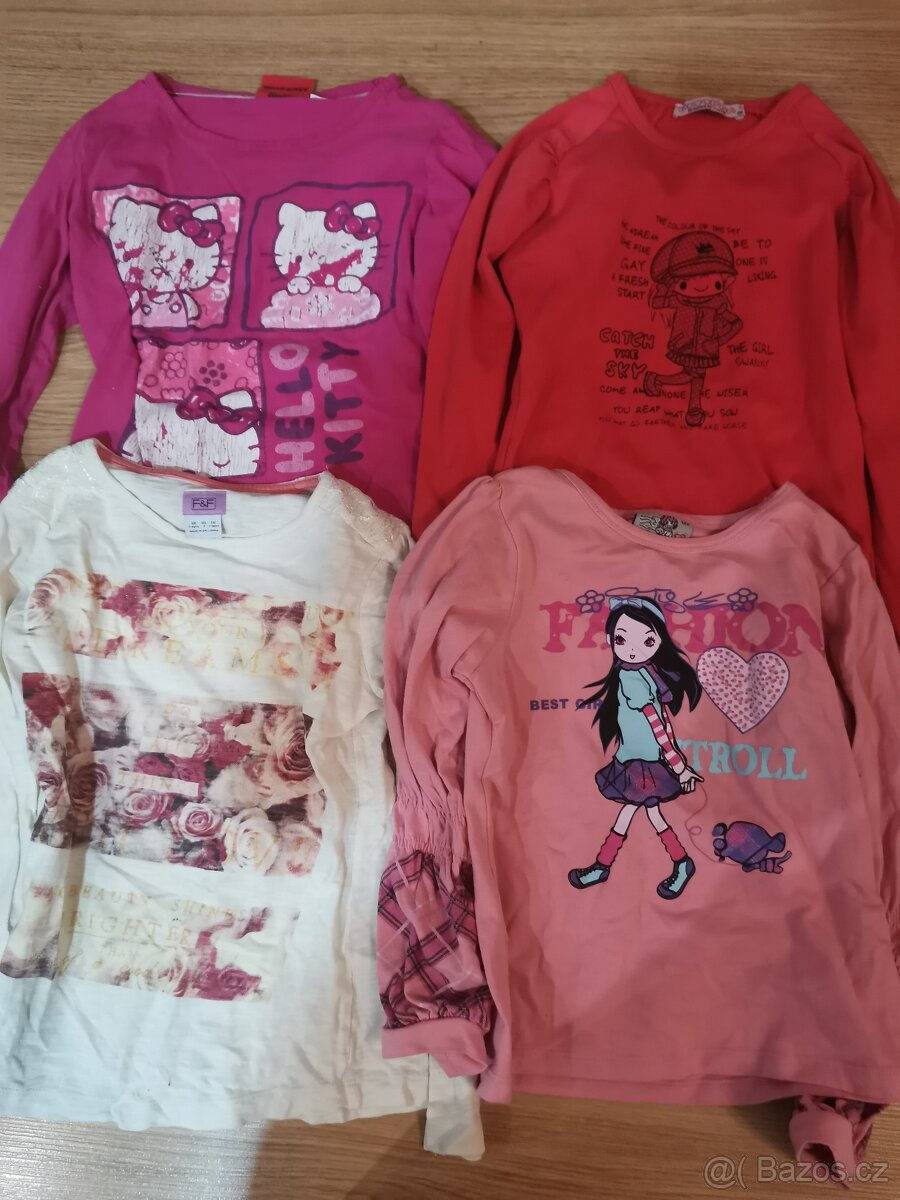 tričko, trička krátký dlouhý rukáv 122 6-7 let - 5