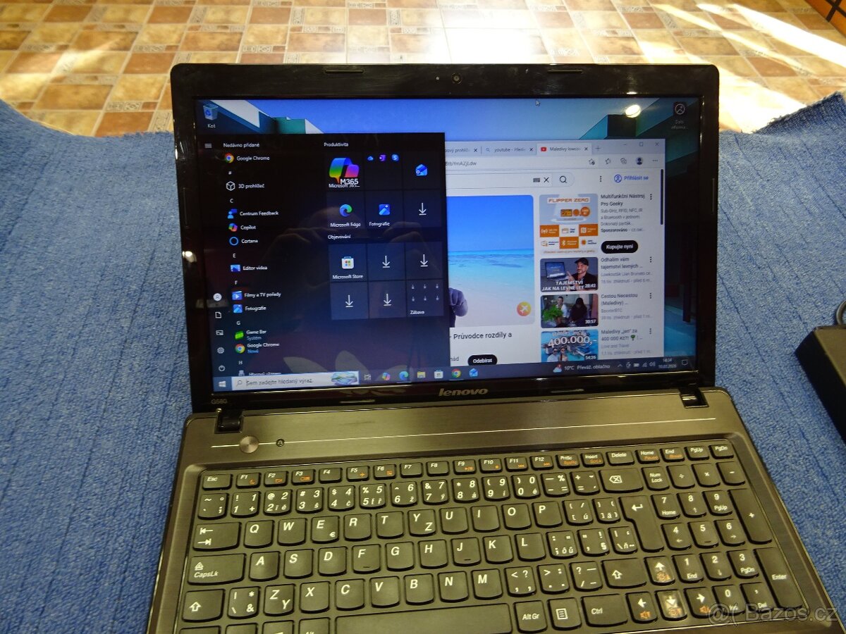 Notebook Lenovo G580 15.6" 4/800GB nová baterie - 5