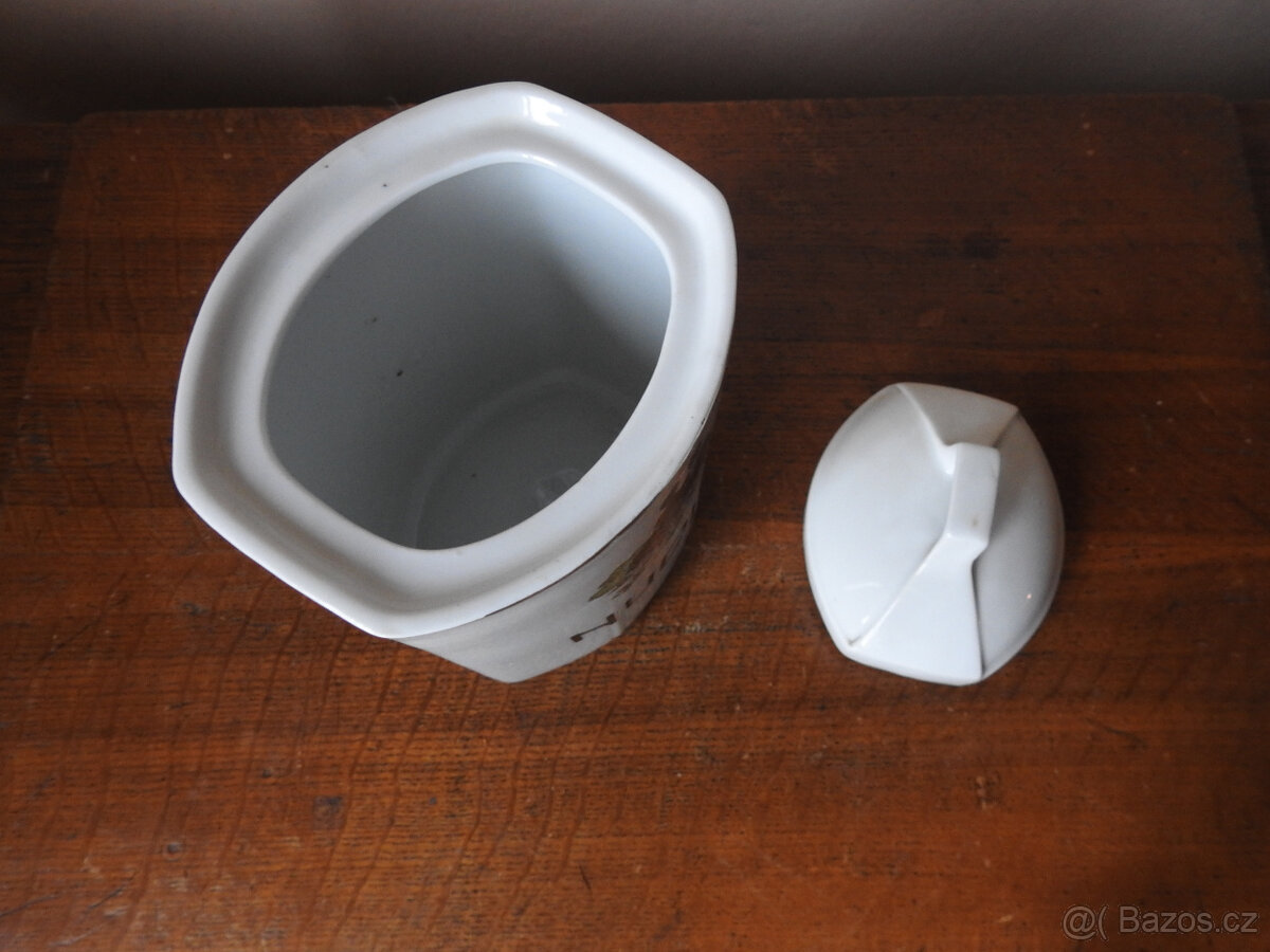 Starožitná porcelánová doza nudle Dubí Teplice Rokoko - 5