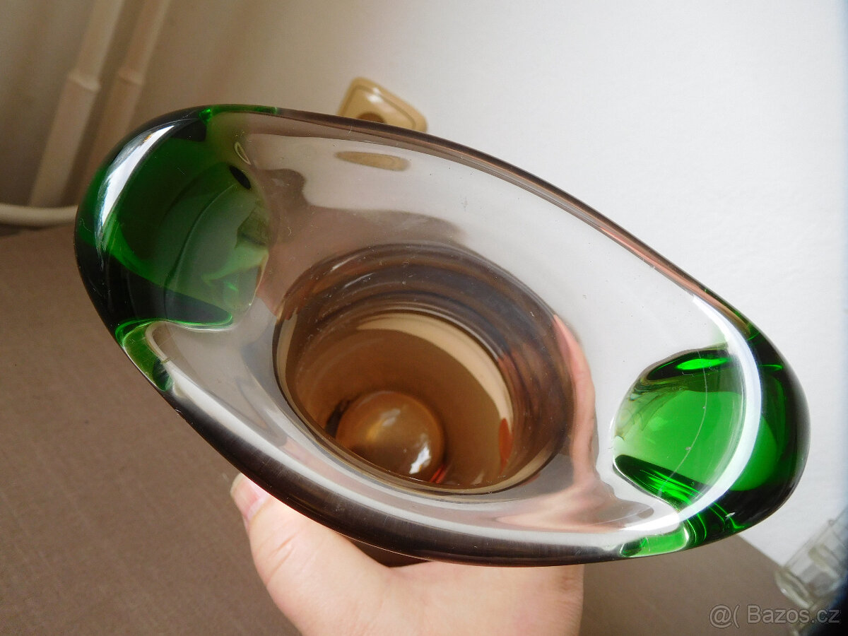 VÁZA - LADISLAV PALEČEK - ŠKRDLOVICE -HUTNÍ SKLO - 5