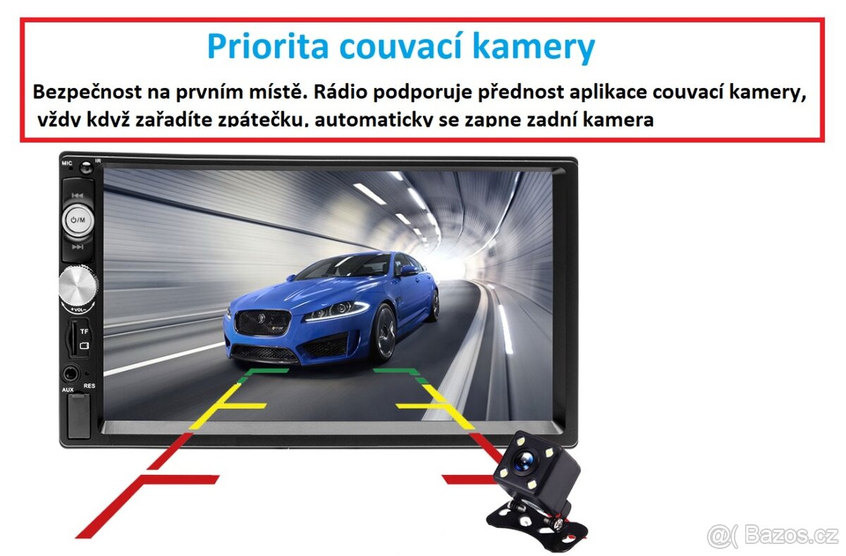 2 DIN rádio 7"; český návod, NOVÉ, ZÁRUKA, autorádio - 5