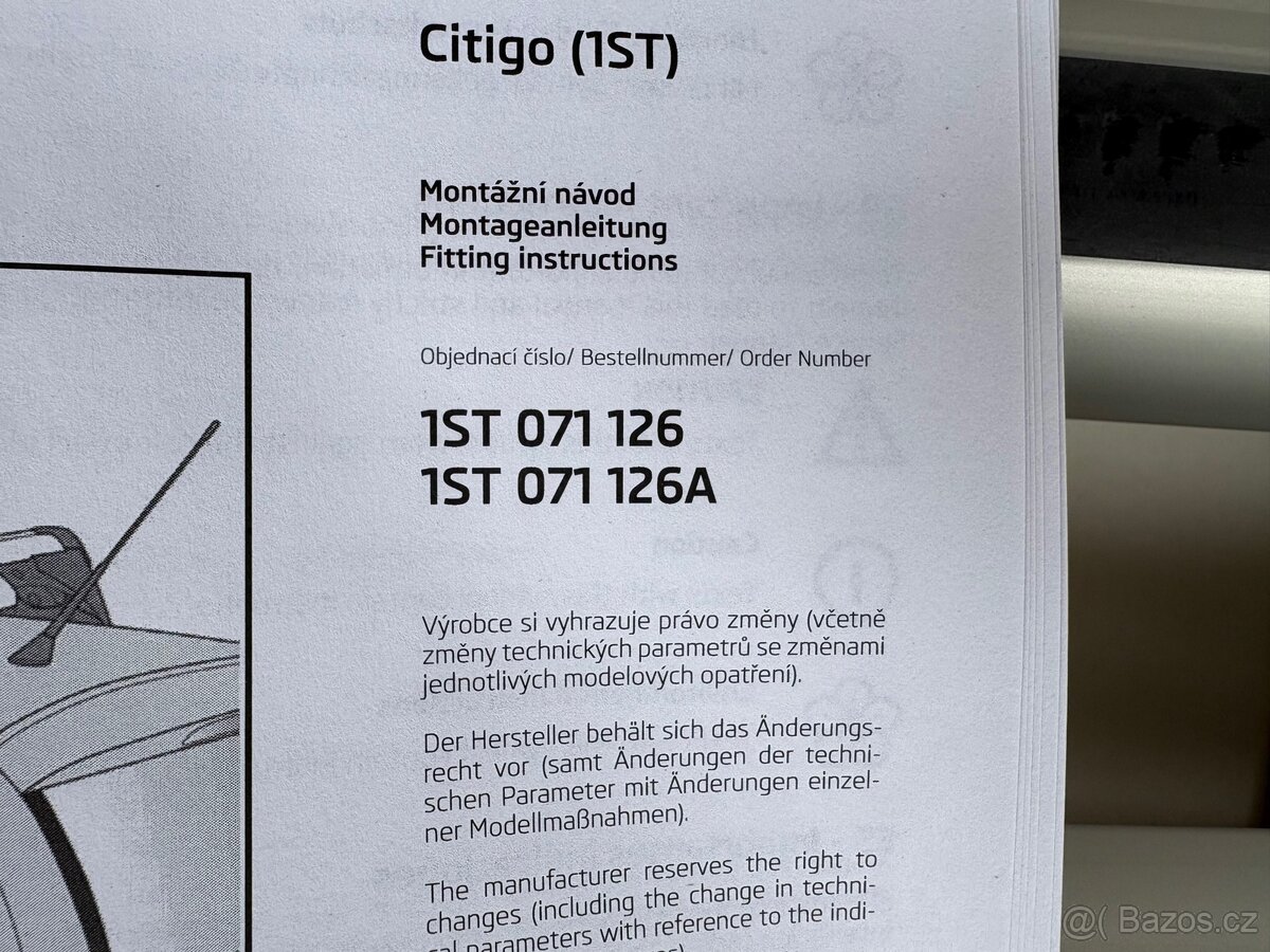 Základní střešní nosič Škoda Citigo - 5