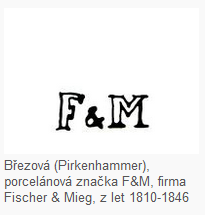 Malovaný talíř - Březová Pirkenhammer 1810 - 1846 - 5