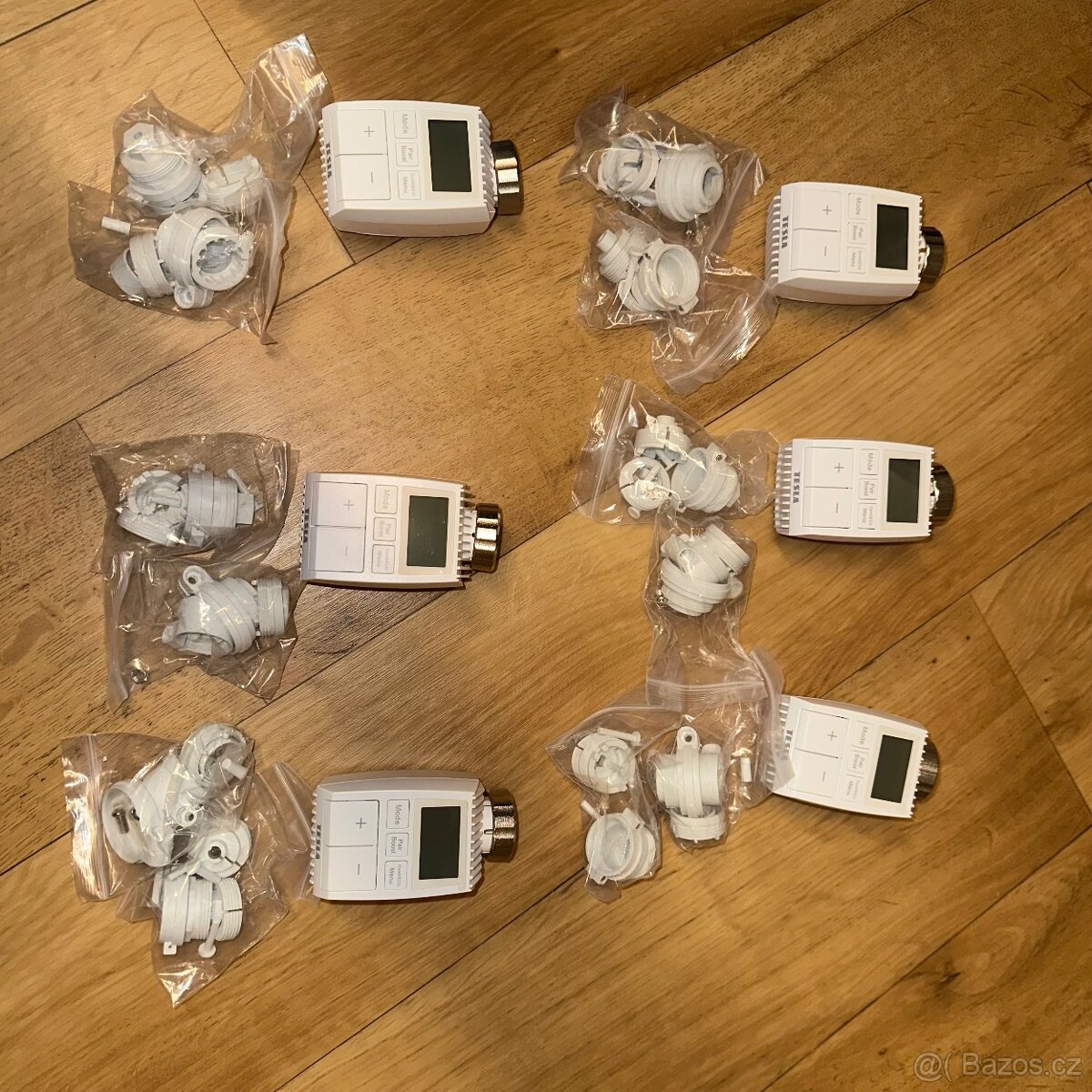 Termostatické hlavice Tesla Valve TV100 + 1x ZigBee Hub + 1x - 5