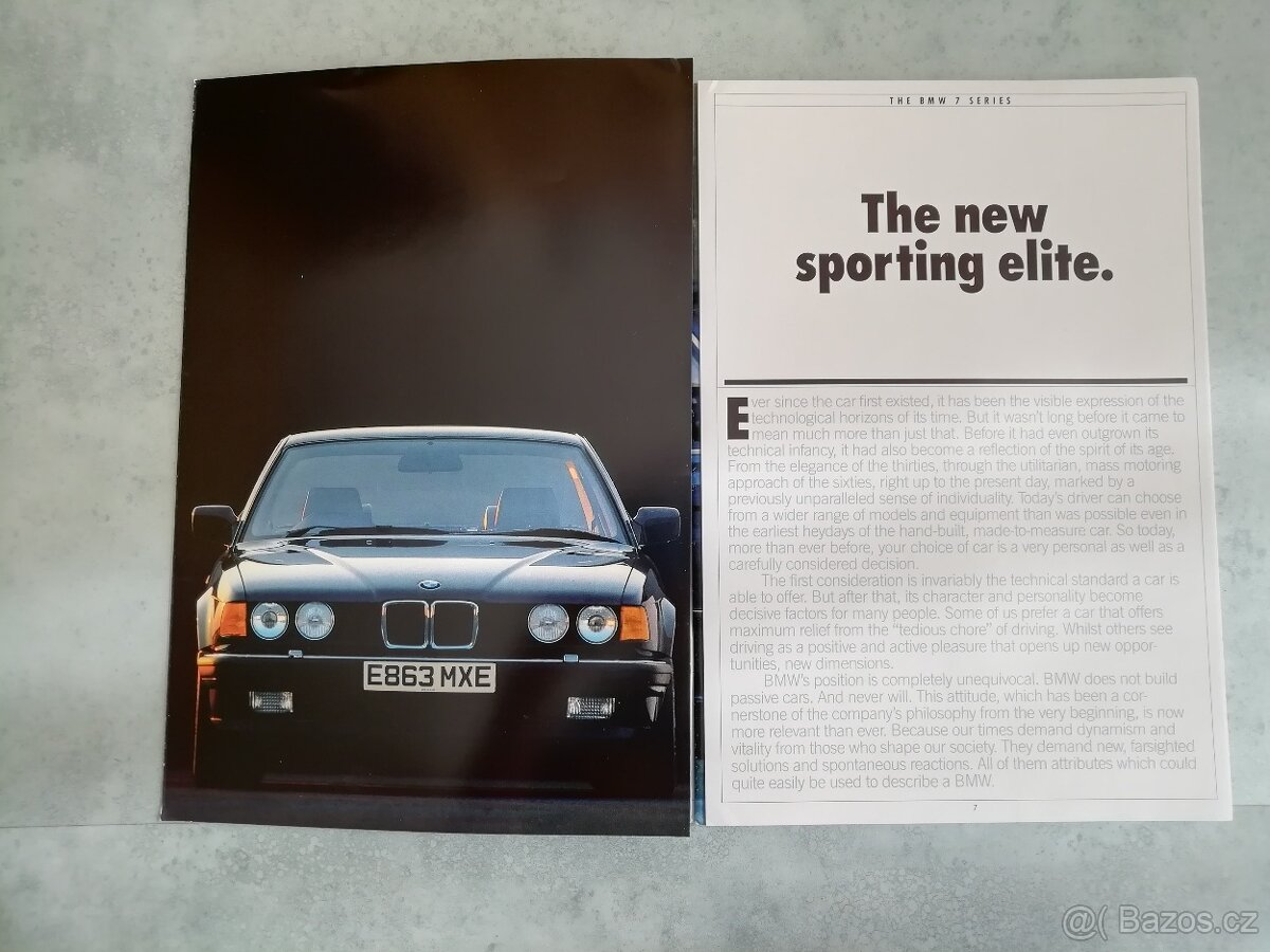 BMW E32 -složky s katalogy 1987 v angličtině - 5