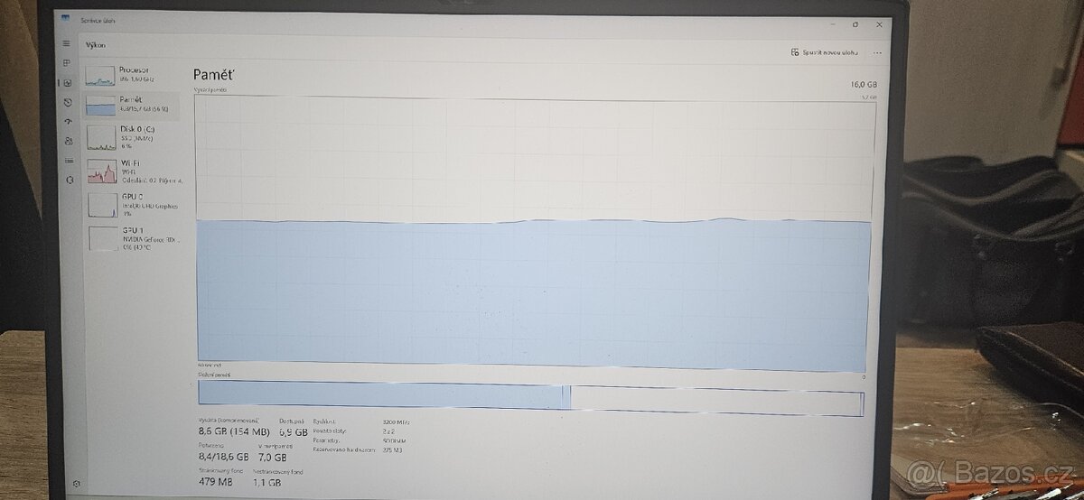 Herní Notebook 16 palců RTX 3060, Intel i7 - 5