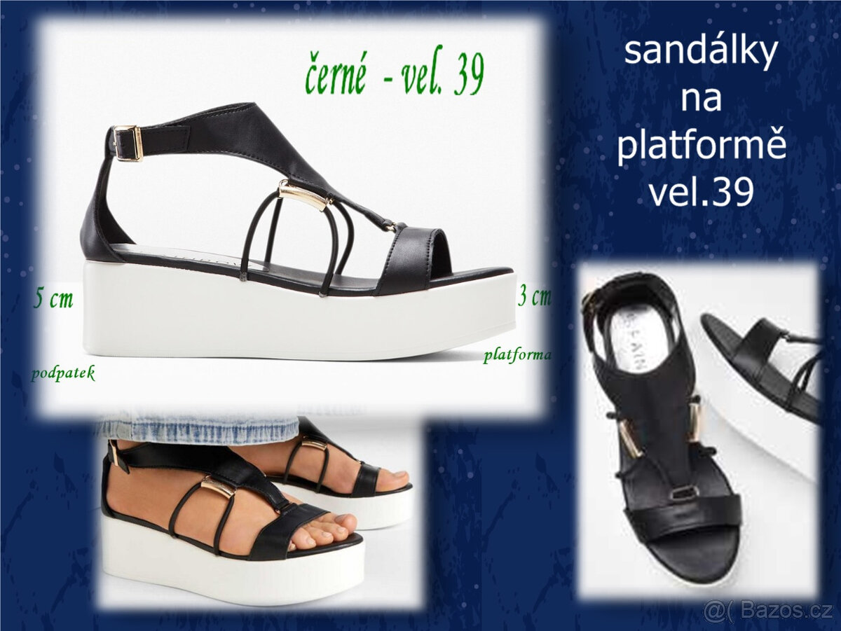 Sandále na platformě vel. 39 - 5