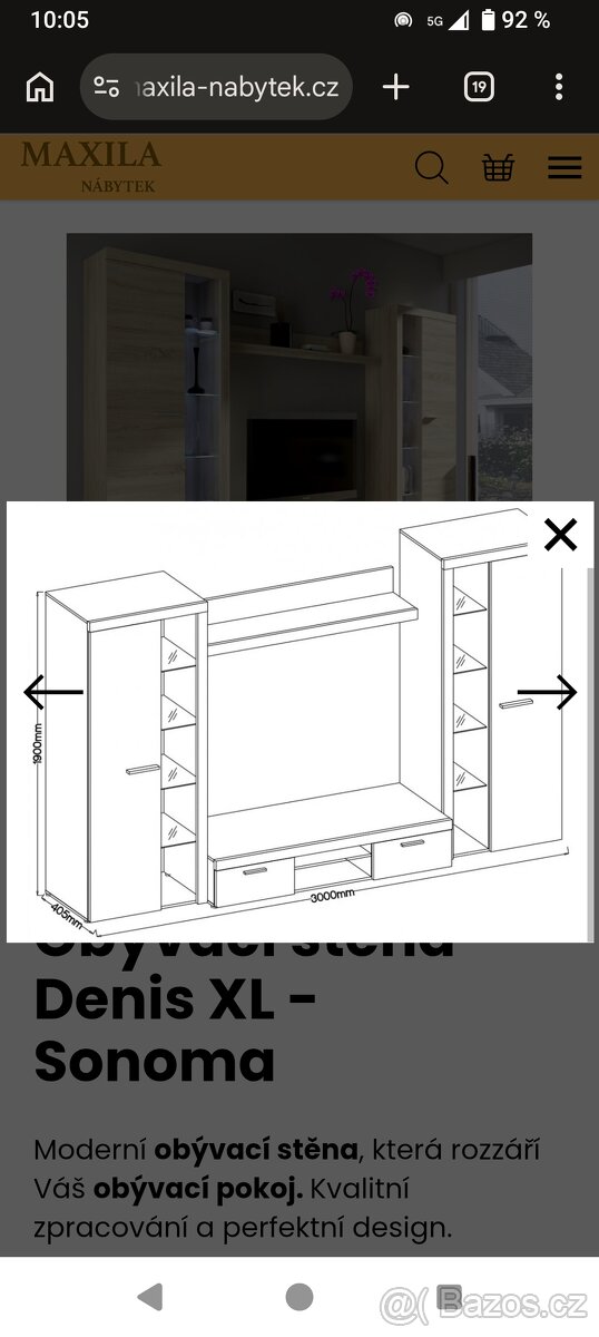 Obývací stěna dub sonoma - 5