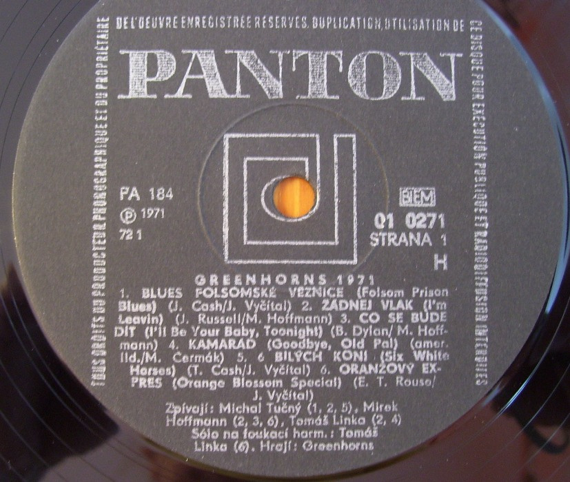 LP deska Greenhorns 71 z r. 1971/282/ - 5