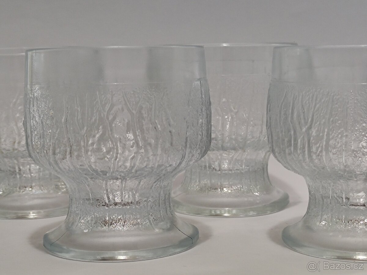 Retro poháry, staré misky, lisované sklo, ČSSR, pošta 69.- - 5