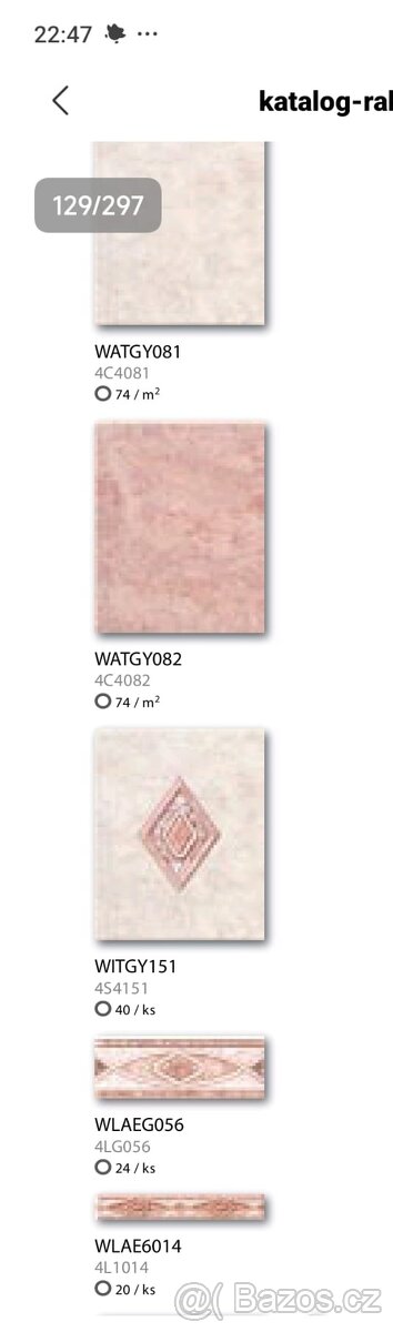 obkladačky RAKO 20x25 růžový ELBRUS - 5