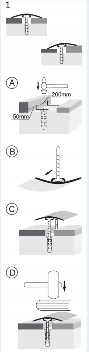 Přechodová prahová lišta 180 cm - 5