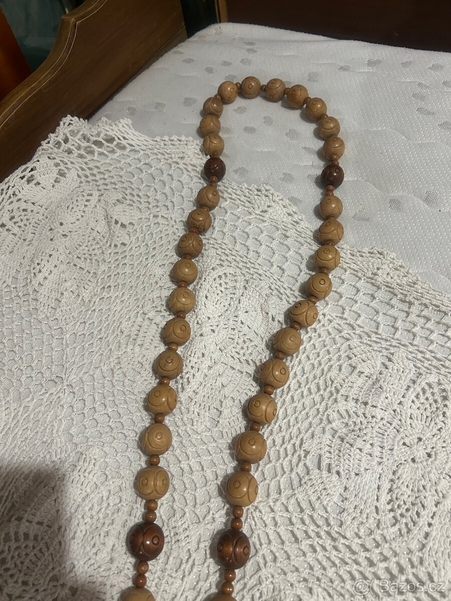 Velký dřevěný růženec 120cm - 5
