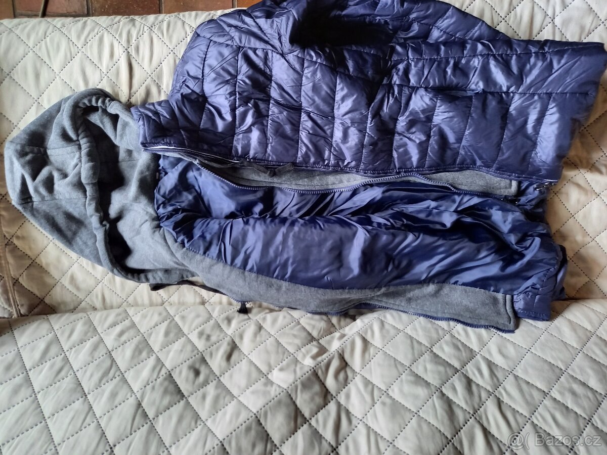 Prodám novou zimní bundu (prošívaná) - modrá - 5