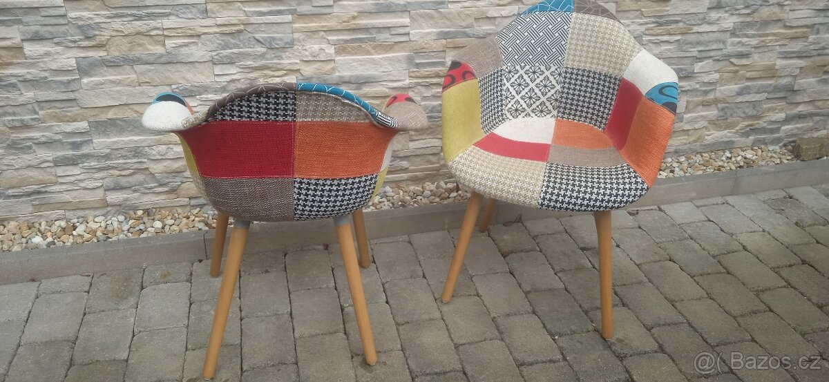 Moderní barevné jídelní židle - 5