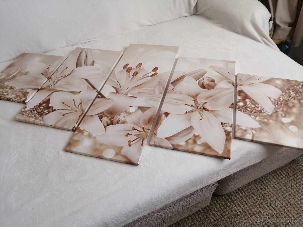 Prodám obraz velké Lilie NOVÉ nepoužité. - 5