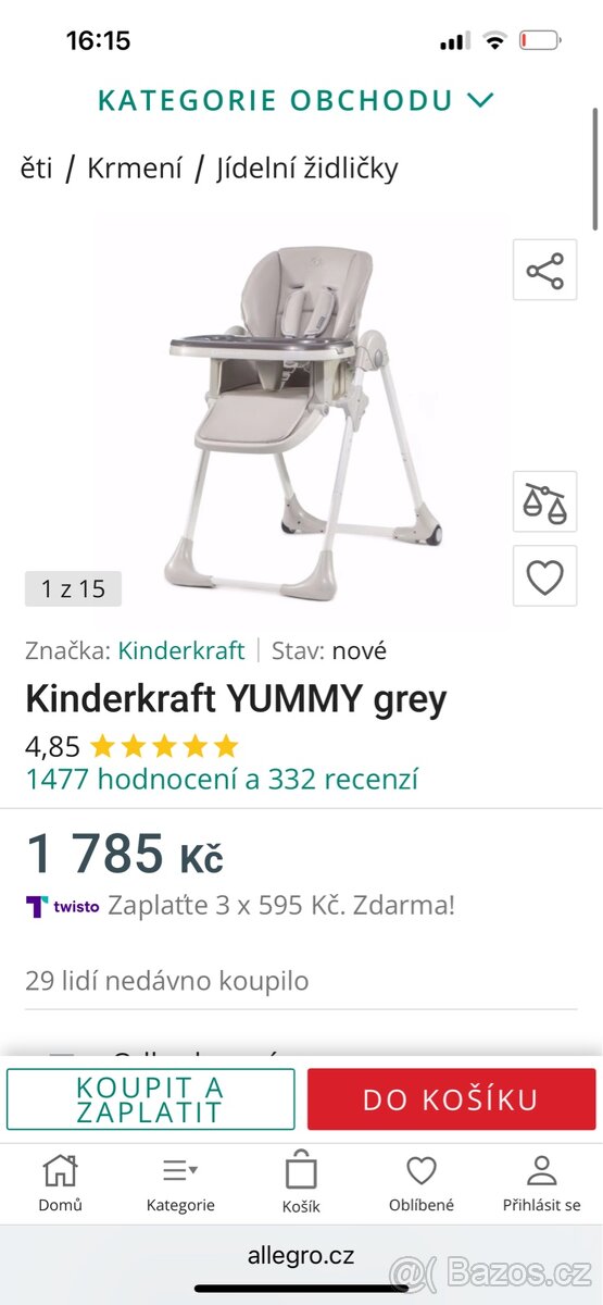 Dětská jídelní židlička - 5