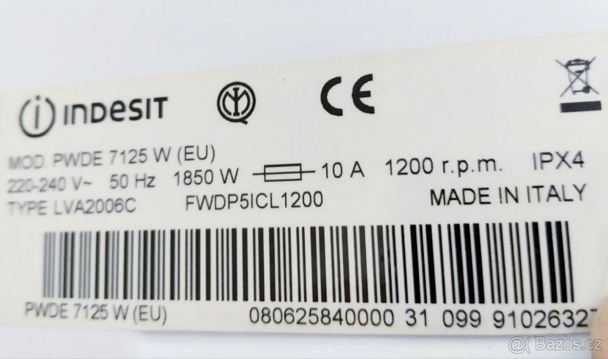 Pračka 7 kg se sušičkou 5 kg Indesit - 5