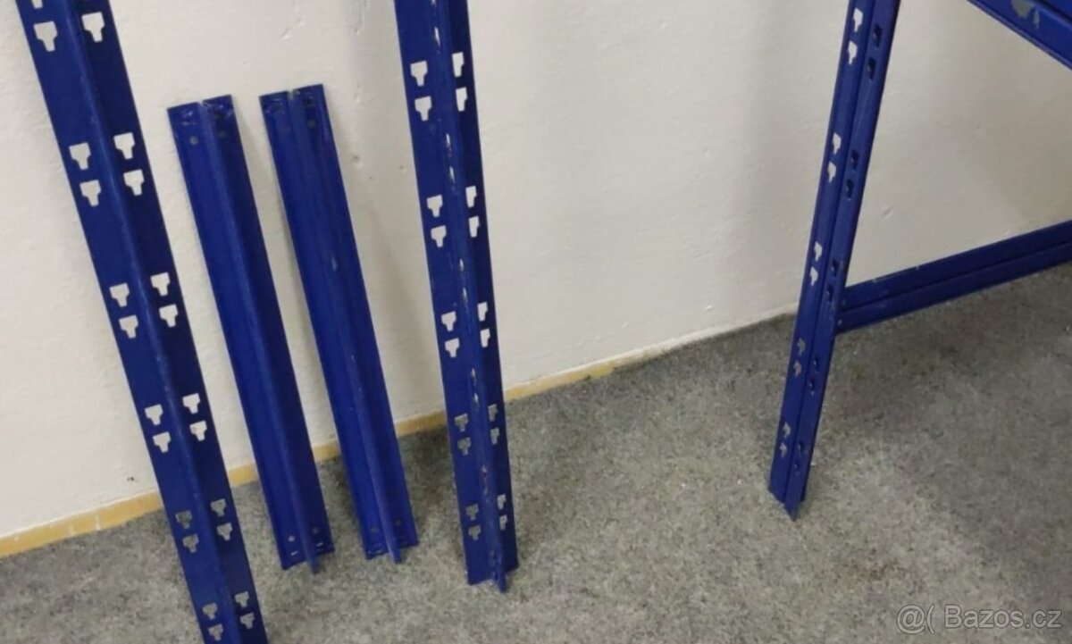 4-Policový regál 120x60 - výška 250 cm - 220 kg/polici - 5