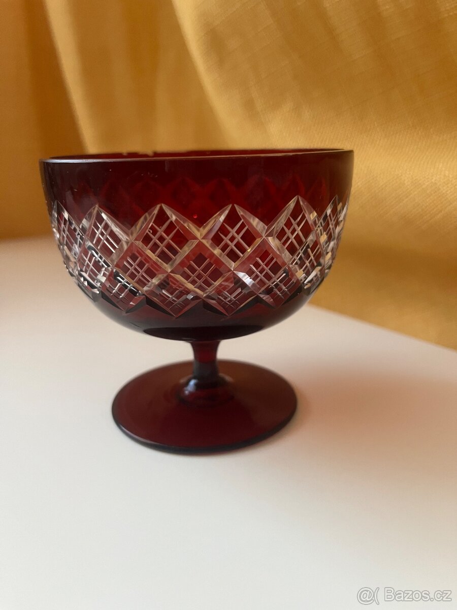 Červený pohár / miska / sklenice na šampaňské - 5