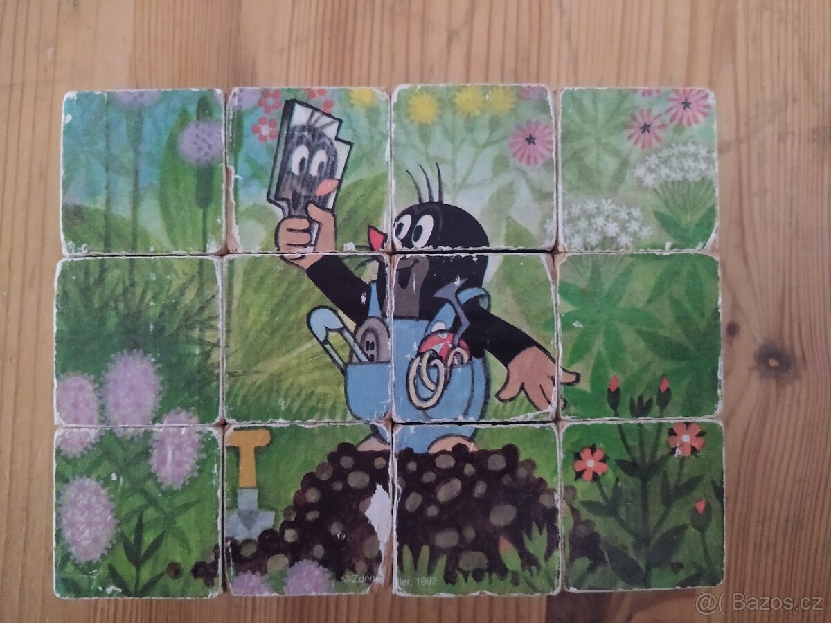 Staré dřevěné kostky Krtka - 5