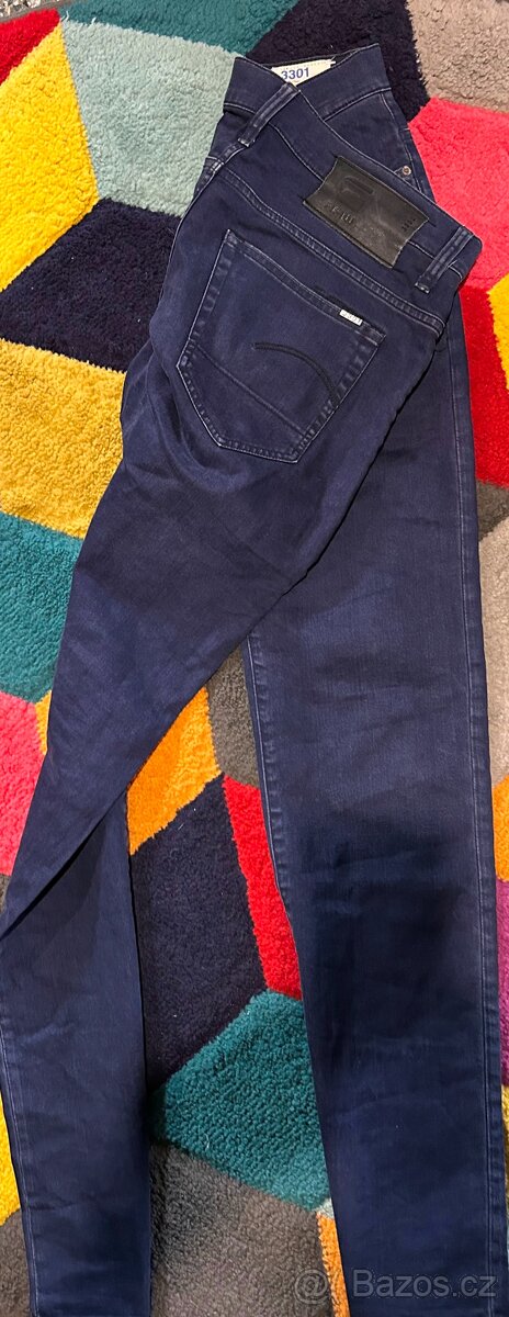 G-STAR W32 L 34 PÁNSKÉ KRÁSNÉ JEANS-RIFLE -TMAVÝ DENIM - 5