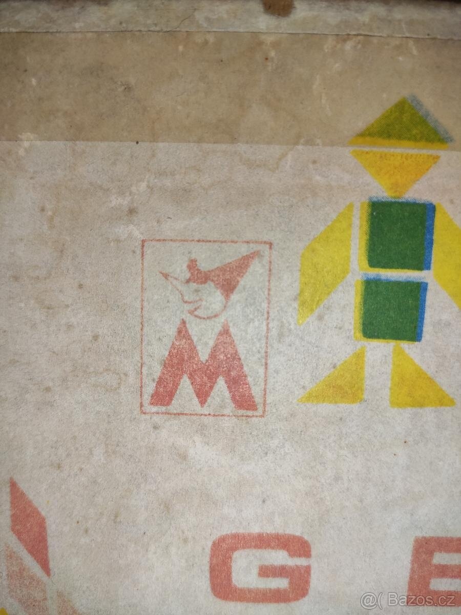 Retro hra, hračka, velká GEOMETRICKÁ MOZAIKA, poštovné 65.- - 5