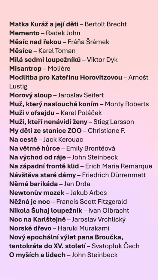 Vypracované maturitní otázky - český jazyk (ČJ) - četba - 5