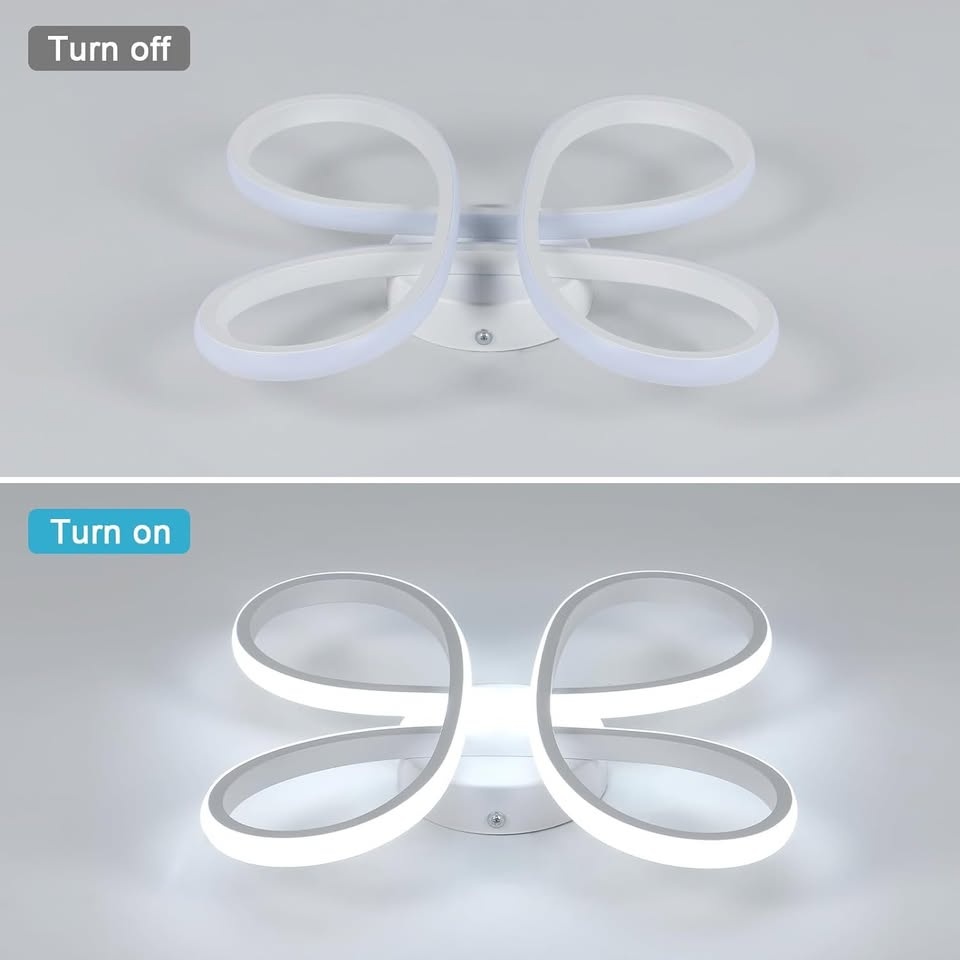 Moderní stropní LED svítidlo - bílé - 5