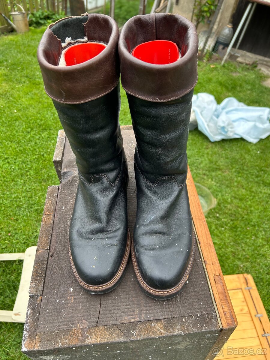 Kožené vysoké boty - 5