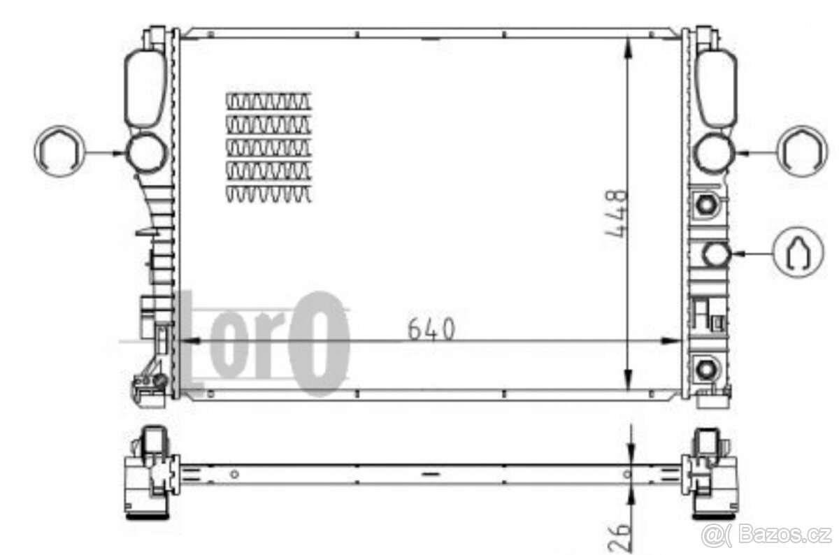 Chladič vody Mercedes E W211 2002- - 5