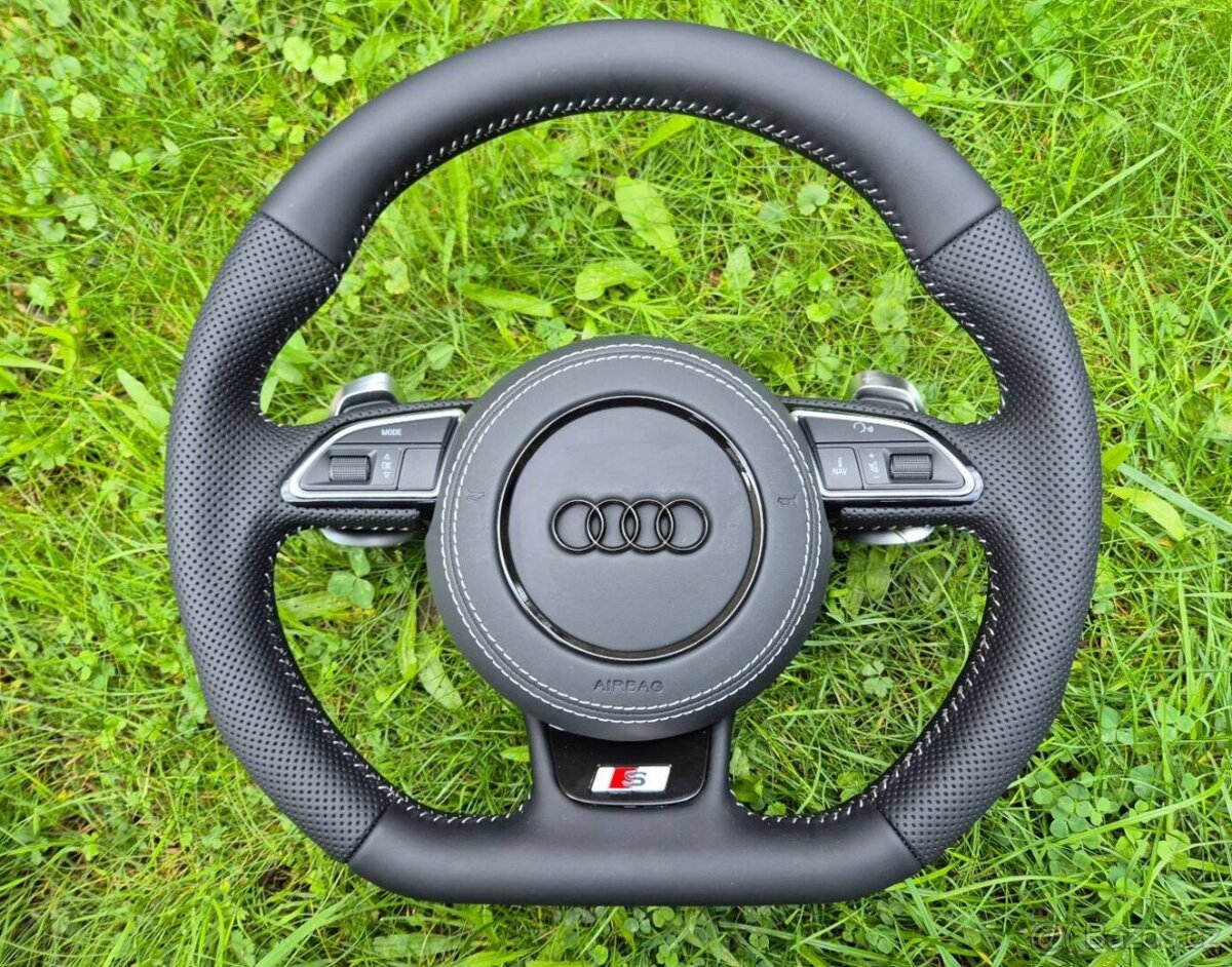 -AUDI VOLANT KOŽENÝ MULTIFUNKCNY ZKOSENY - 5